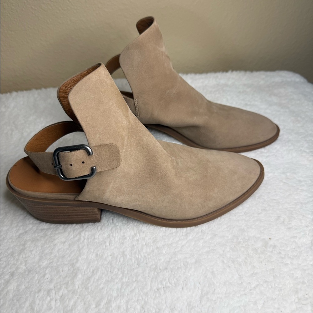 Lucky Brand Taupe Ankle Boots with Strap - Picture 3 of 7